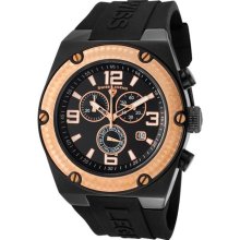 SWISS LEGEND Watches Men's Throttle Chronograph Black Dial Black IP Ca