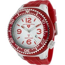 SWISS LEGEND Watches Men's Neptune White Dial Crimson Silicone Crimso