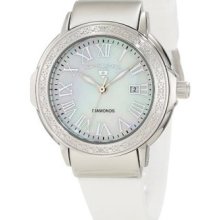 Swiss Legend Women's 20032d-02-wht South Beach White Mother-of-pearl Dial Diamon