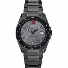 Swiss Military Hanowa Men's Guardian 06-5190-30-009 Grey Stainless-Steel Quartz Watch with Grey Dial