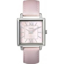 T2M832 Timex Ladies Classic Leather Strap Pink Watch