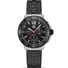 Tag Heuer Watch, Mens Swiss Chronograph Formula 1 Black Rubber Strap 4