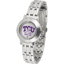 TCU Texas Christian Ladies Stainless Steel Watch