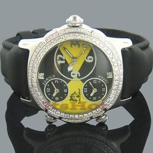 Techno Master Diamond Watches Three Time Zone Watch 2.5
