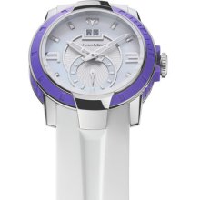 Technomarine Unisex Mens Womens 609003 White/lilac Silicone Strap Watch Bnib