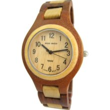 Tense Wood Mens Maple Sandalwood Analog Wood Watch - Wood Bracelet - Wood Dial - G7509SM