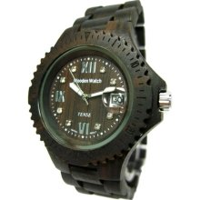 Tense Wood Womens Sport Sandalwood Wood Watch - Dark Bracelet - Dark Dial - L4100D