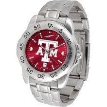 Texas A&M Aggies Mens Maroon AnoChrome Steel Sport Watch