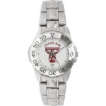Texas A & M Aggies watch : Texas A&M Aggies Ladies Gameday Sport Watch with Stainless Steel Band
