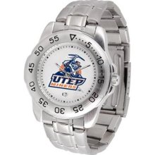 Texas El Paso Miners UTEP NCAA Mens Sports Steel Watch ...