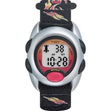 Timex Kids' Digital Watch, Black Flame Design Strap