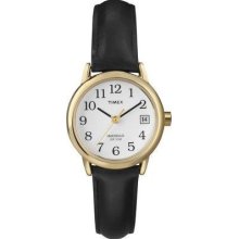 Timex Ladies Easy Reader Black Leather Strap Watch 2h341