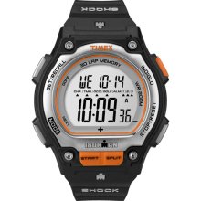 Timex Men's Ironman Shock Steel 30-Lap Watch, Black Strap