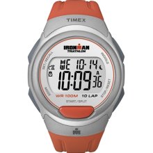 Timex Men's Ironman T5K611 Orange Resin Quartz Watch with Digital Dial