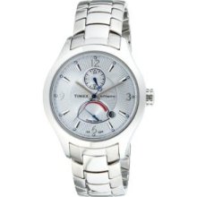 Timex Mens Style T2m979 Silver Stainless-steel Quartz Watch W/ White Dial Wristw