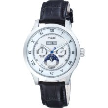 Timex T2n294 Leather Automatic Calendar Mechanical Men's Watch