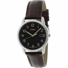 Timex Unisex Elevated Classics T2N948 Brown Leather Quartz Watch ...
