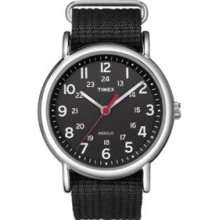 Timex Weekender Slip-thru Analog Watch Black T2n647 Worldwide Shipping