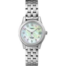 Timex Womens Dress Classics Mop Dial Stainless Steel Bracelet Watch T2n255
