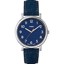 Timex Women's Originals with Blue Classic Round Dial and Blue Denim
