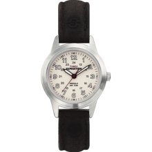 Timex Women's T40301 Expedition Metal Field Brown Leather Strap Watch