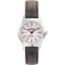 Timex Women's T41181 Expedition Metal Field Brown Leather And Nylon Strap Watch