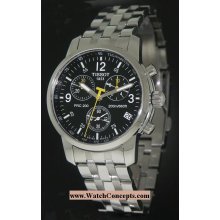 Tissot Prc200 wrist watches: Black Steel t17.1.586.52