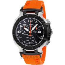 Tissot T Race Chronograph Orange Silicone Strap Ladies Watch