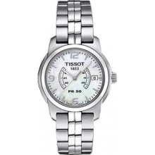 Tissot T34.1.781.92 White Mother Of Pearl Dial Stainless Steel Women's Watch