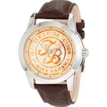 Tommy Bahama Relax Limited Panel Back Mens Watch With Brown Leather Band Rlx1150