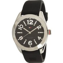 Tommy Hilfiger 1781257 Black Dial & Silicone Strap Ladies Watch