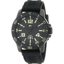 Tommy Hilfiger Black Silicone Mens Watch 1790847