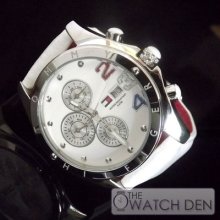 Tommy Hilfiger - Unisex White Leather Strap Watch - 1780931