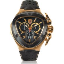 Tonino Lamborghini Designer Men's Watches, Spyder - Stainless Steel Chrono Men's Watch w/ Leather Strap