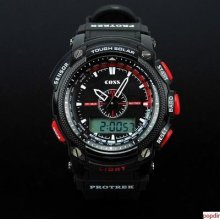 Triple 3colors Men's Soports Double Anlog+lcd Display Wrist Watch Alarm Touch