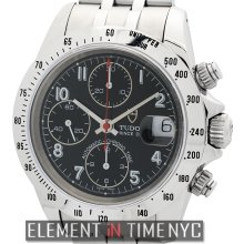 Tudor Prince Chronograph Steel 40mm Black Dial