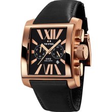 TW Steel 'CEO Goliath' Large Rose Gold Chronograph Watch Rose Gold/ Black