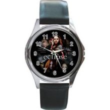 Twilight Eclipse Unisex Silver-Tone Round Metal Watch 20