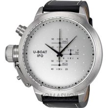 U-Boat Chrono Limited Silver Dial Black Leather Mens Watch 311 ...