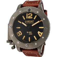 U-Boat Watches Men's U-42 Automatic/Mechanical Black Dial Dark Brown L