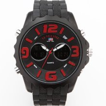 U.S. Polo Association Black Analog And Digital Chronograph Watch -