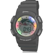 Unisex Chronograph And Water PU Resistant Digital Automatic Wrist Watch