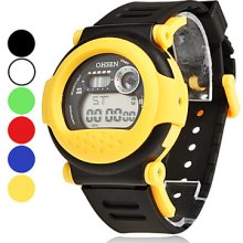 Unisex Plastic Digital Automatic Wrist Watch (Assorted Colors)