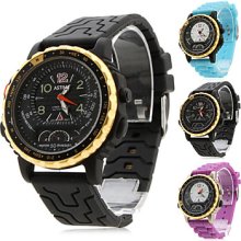 Unisex Silicone Analog Quartz Wrist Watch gz1201 (Assorted Colors)