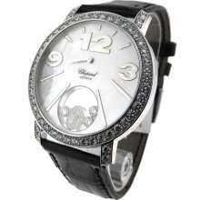 Unworn Chopard Happy Diamonds 207450 18k White Gold Mother Of Pearl 40mm Watch