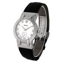 Versace Watches Round Watch In Black Model BLQ99D499 S009