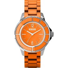 Versus Tokyo Mens Orange Dial Rubber Watch ...