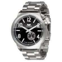 Vestal Canteen Metal Mid Frequency Collection Watches Brushed Silver/Silver/Navy One Size Fits All