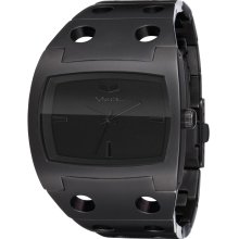 Vestal Des3m02 Destroyer Mens Black S.steel Large Dial Sqaure Watch