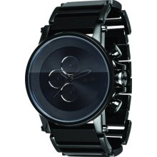 Vestal Mens Plexi Miniminalist Stainless Watch - Black Bracelet - Black Dial - PLA017